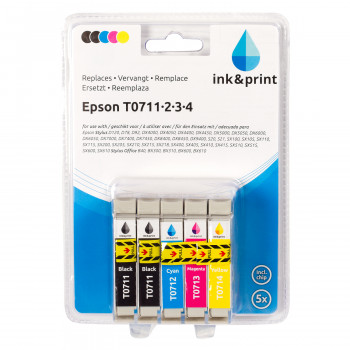 Epson Multipack met 5 Inktcartridges - T071-serie